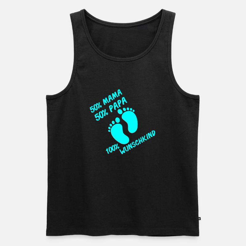 100 wunschkind - Männer Premium Bio Tank Top - Schwarz