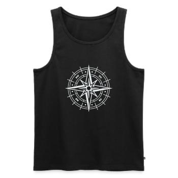 compass - Men's Premium Organic Tank Top - black - Front - AI Model Male 178 light (178cm)