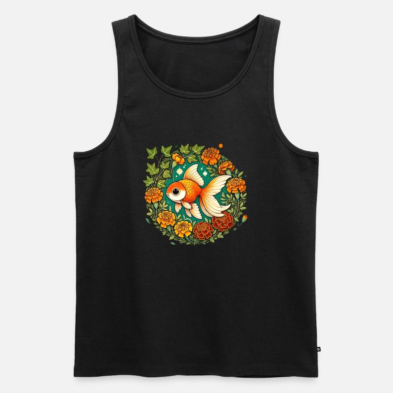 Goldfisch - Männer Premium Bio Tank Top - Schwarz