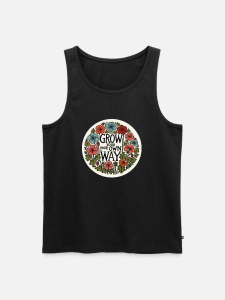 Grow your own way - Men's Premium Organic Tank Top - black