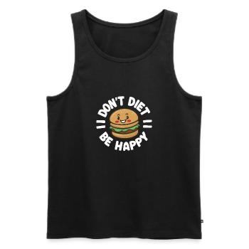 Genieß das Essen Hamburger Glücks - Débardeur bio Premium Homme - noir - Devant - AI Model Male 178 light (178cm)