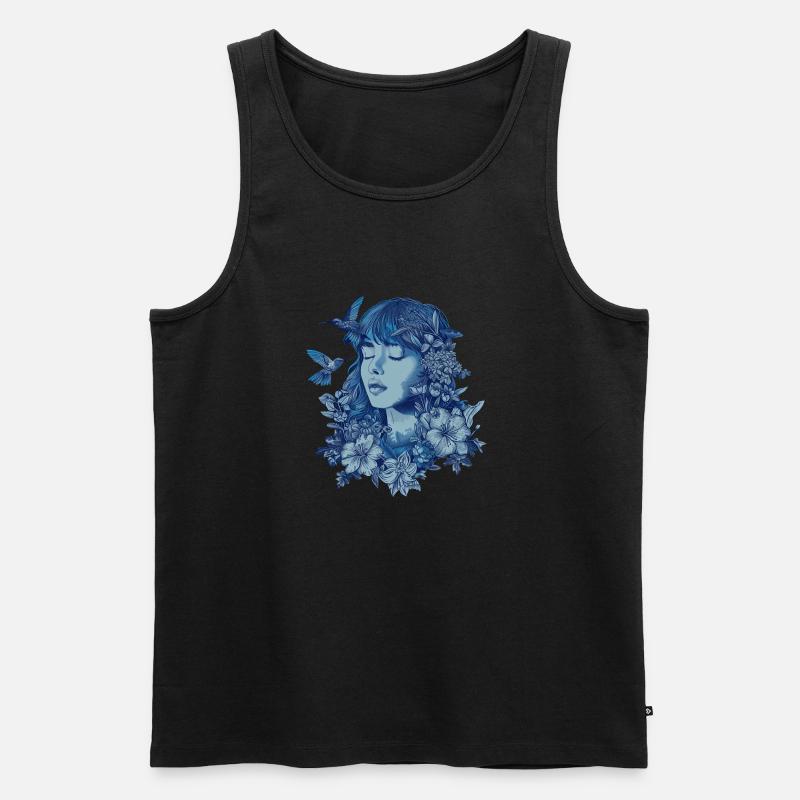 Gesicht - Männer Premium Bio Tank Top - Schwarz