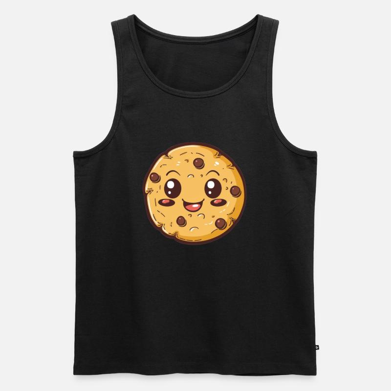 Lustiger Keks Comic - Männer Premium Bio Tank Top - Schwarz