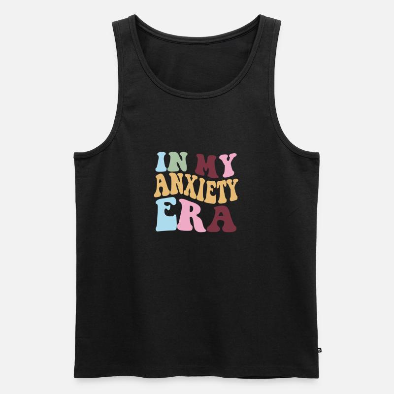 anxiety era - Männer Premium Bio Tank Top - Schwarz