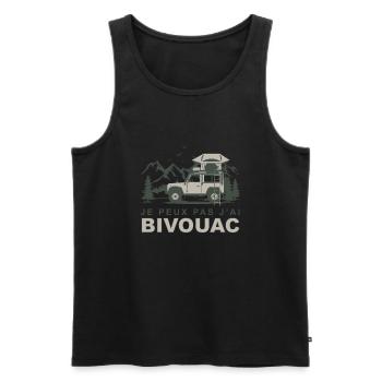 Bivouac 11 - Débardeur bio Premium Homme - noir - Devant - Michal (187cm)