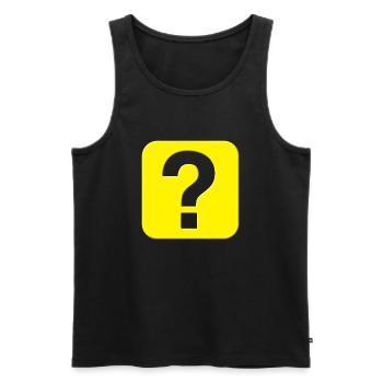 Question mark - Men's Premium Organic Tank Top - black - Front - AI Model Male 178 light (178cm)