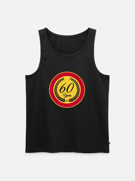 60 years - Men's Premium Organic Tank Top - black