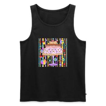 Cake - Men's Premium Organic Tank Top - black - Front - AI Model Male 178 light (178cm)