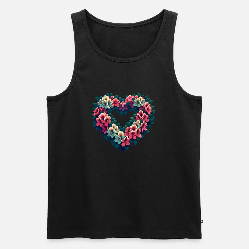 Rhododendron - Männer Premium Bio Tank Top - Schwarz