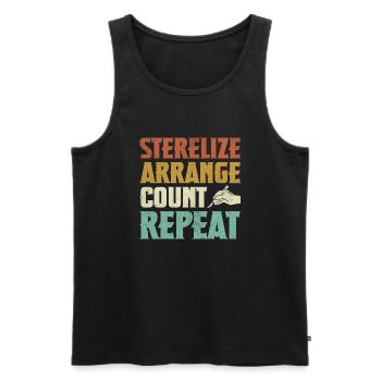 Sterilize Arrange Count Repeat Surgical - Männer Premium Bio Tank Top - Schwarz - Vorne - AI Model Male 178 light (178cm)