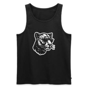 Panther - Männer Premium Bio Tank Top - Schwarz - Vorne - AI Model Male 178 light (178cm)