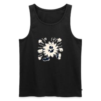 Aus dem Gleichgewicht geratene Sonne - Männer Premium Bio Tank Top - Schwarz - Vorne - AI Model Male 178 light (178cm)