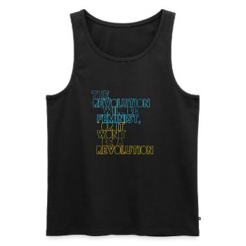 The Revolution will be feminist, or will it not be - Men's Premium Organic Tank Top - black - Front - Michal (187cm)