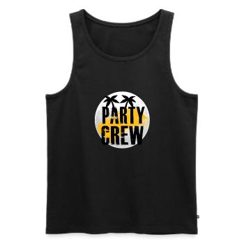 Party crew full moon - Men's Premium Organic Tank Top - black - Front - Michal (187cm)