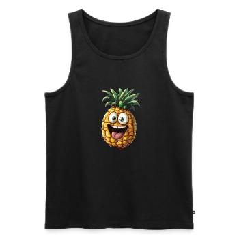 pineapple - Männer Premium Bio Tank Top - Schwarz - Vorne - Michal (187cm)