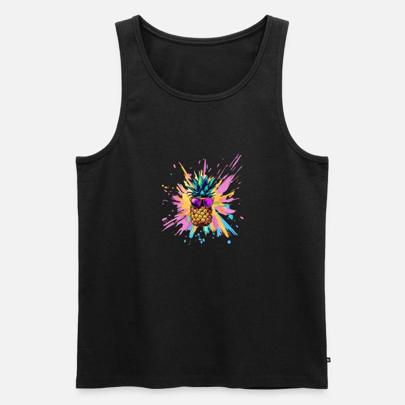 pineapple - Männer Premium Bio Tank Top - Schwarz
