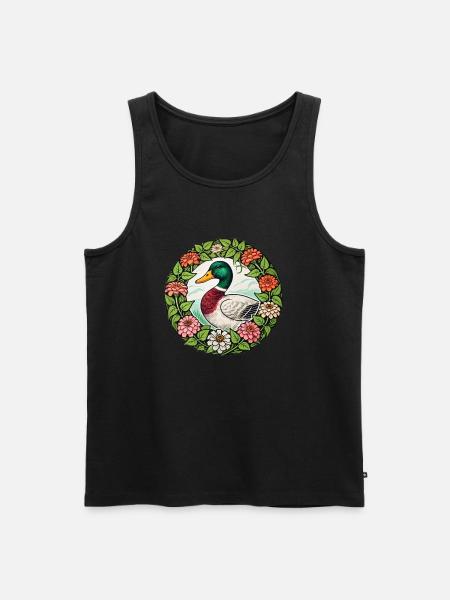 Retro Duck - Men's Premium Organic Tank Top - black