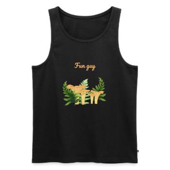 I'm a fun guy - Men's Premium Organic Tank Top - black - Front - Michal (187cm)