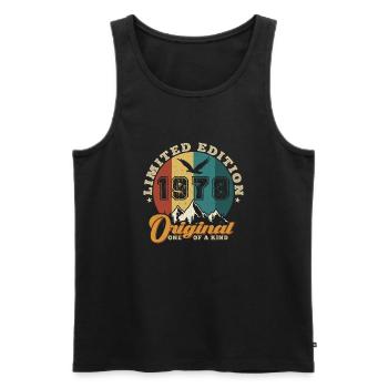 Original 1978 Vintage - 1978 Geburtstagsgeschenk - Männer Premium Bio Tank Top - Schwarz - Vorne - Michal (187cm)