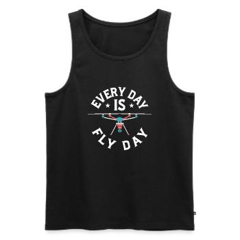 Every Day Is Fly Day RC Flight Drone Pilot - Männer Premium Bio Tank Top - Schwarz - Vorne - Michal (187cm)