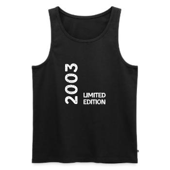 Limitierte Auflage 2003 - Männer Premium Bio Tank Top - Schwarz - Vorne - Michal (187cm)