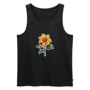 Fleurs - Débardeur bio Premium Homme - noir - Devant - Michal (187cm)
