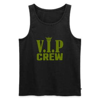 vip crew - Männer Premium Bio Tank Top - Schwarz - Vorne - AI Model Male 178 light (178cm)