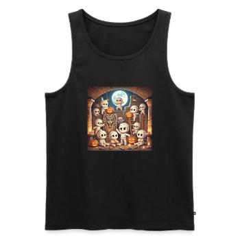 Little Halloween mummies mischief pyramid party - Men's Premium Organic Tank Top - black - Front - Michal (187cm)