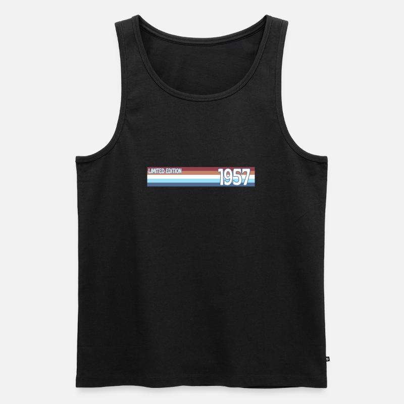 Retro 1957 Limitierte Auflage - Männer Premium Bio Tank Top - Schwarz