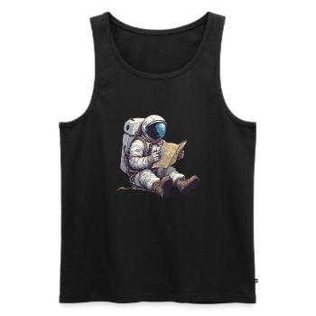 MARS PLANET GPS STAR ASTRONAUT - Männer Premium Bio Tank Top - Schwarz - Vorne - AI Model Male 178 light (178cm)