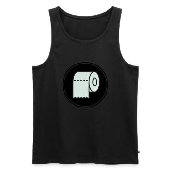 toilettenpapier klopapier icon - Männer Premium Bio Tank Top - Schwarz - Vorne - AI Model Male 178 light (178cm)