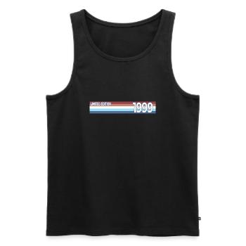 Retro 1999 Limitierte Auflage - Männer Premium Bio Tank Top - Schwarz - Vorne - Michal (187cm)