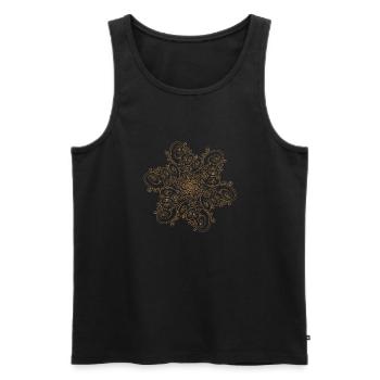 Sonne in Voluten - Männer Premium Bio Tank Top - Schwarz - Vorne - AI Model Male 178 light (178cm)