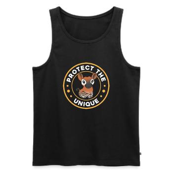 protect the unique Design for a lover of okapi - Männer Premium Bio Tank Top - Schwarz - Vorne - AI Model Male 178 light (178cm)