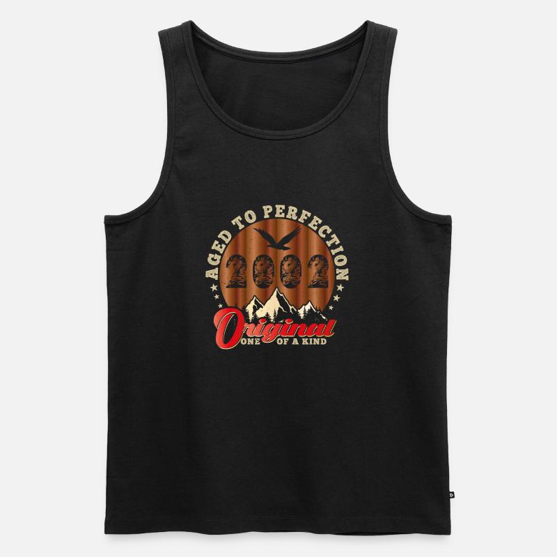 Ikonisches Jubiläum 2002 - Männer Premium Bio Tank Top - Schwarz