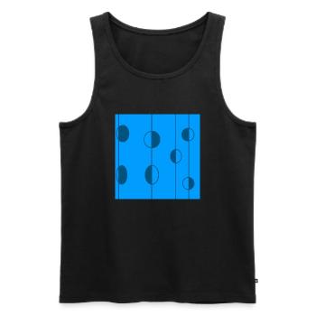 Planètes bleues alignées - Débardeur bio Premium Homme - noir - Devant - AI Model Male 178 light (178cm)