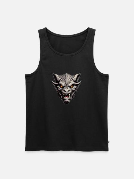 Portræt af en smuk gargoyle - Herre Premium økologisk tanktop - sort