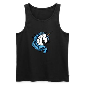 Licorne - Débardeur bio Premium Homme - noir - Devant - AI Model Male 178 light (178cm)