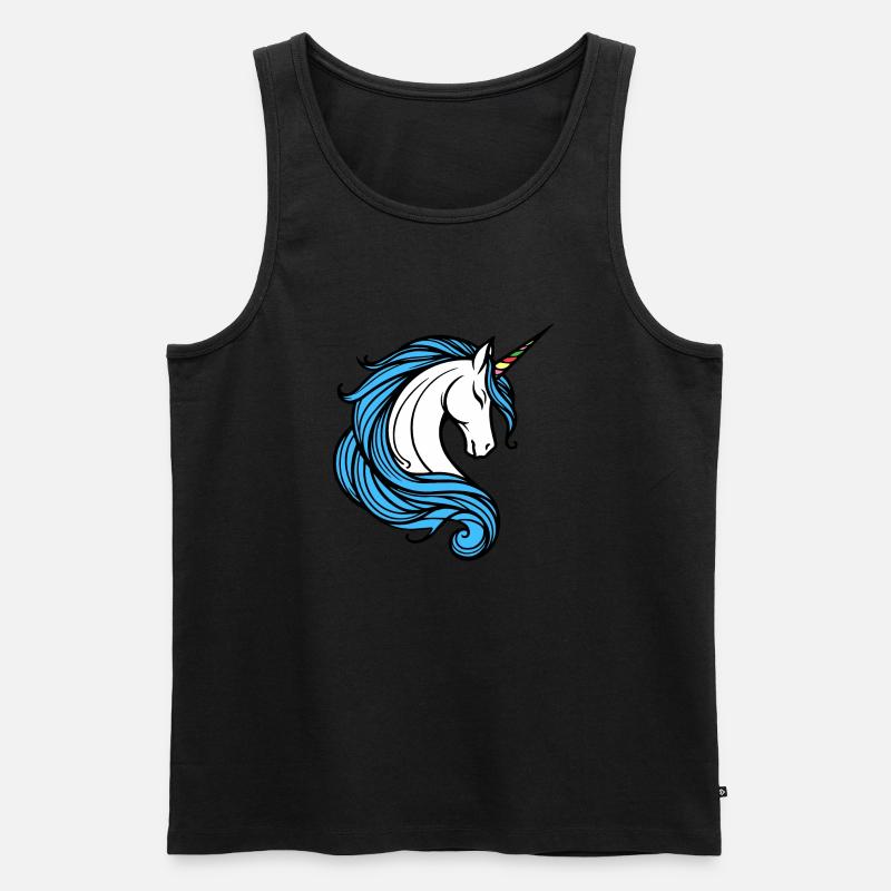 Einhorn - Männer Premium Bio Tank Top - Schwarz