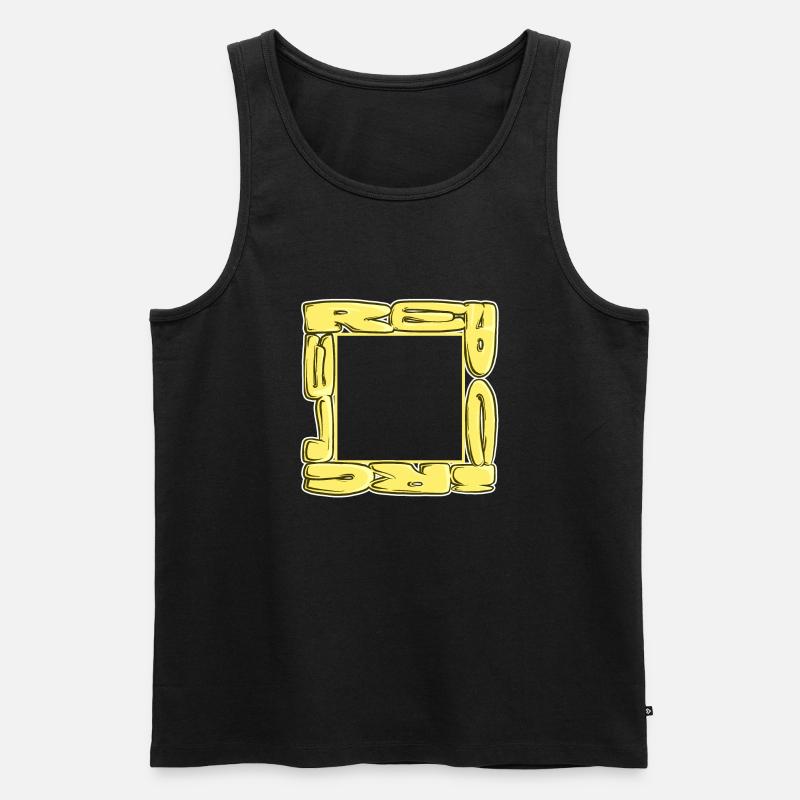 Rotes Quadrat - Männer Premium Bio Tank Top - Schwarz