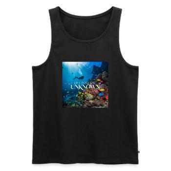 Dive into the Unknown transformed - Männer Premium Bio Tank Top - Schwarz - Vorne - Michal (187cm)