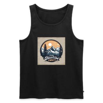 Mountain Warts - Männer Premium Bio Tank Top - Schwarz - Vorne - Michal (187cm)