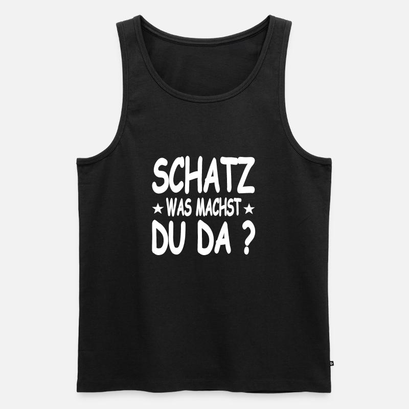 Schatz - Männer Premium Bio Tank Top - Schwarz