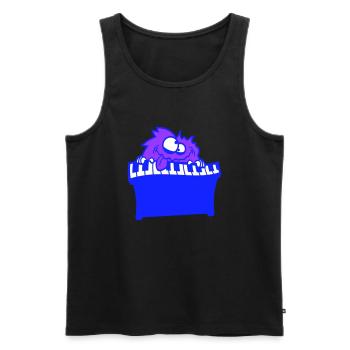 Hairy Monster Alien Alien Keyboard Fun - Men's Premium Organic Tank Top - black - Front - Michal (187cm)