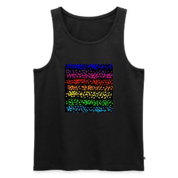 Punktstreifen in Regenbogenfarbe - Männer Premium Bio Tank Top - Schwarz - Vorne - AI Model Male 178 light (178cm)