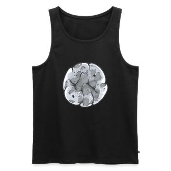 Graff Mond - Männer Premium Bio Tank Top - Schwarz - Vorne - AI Model Male 178 light (178cm)