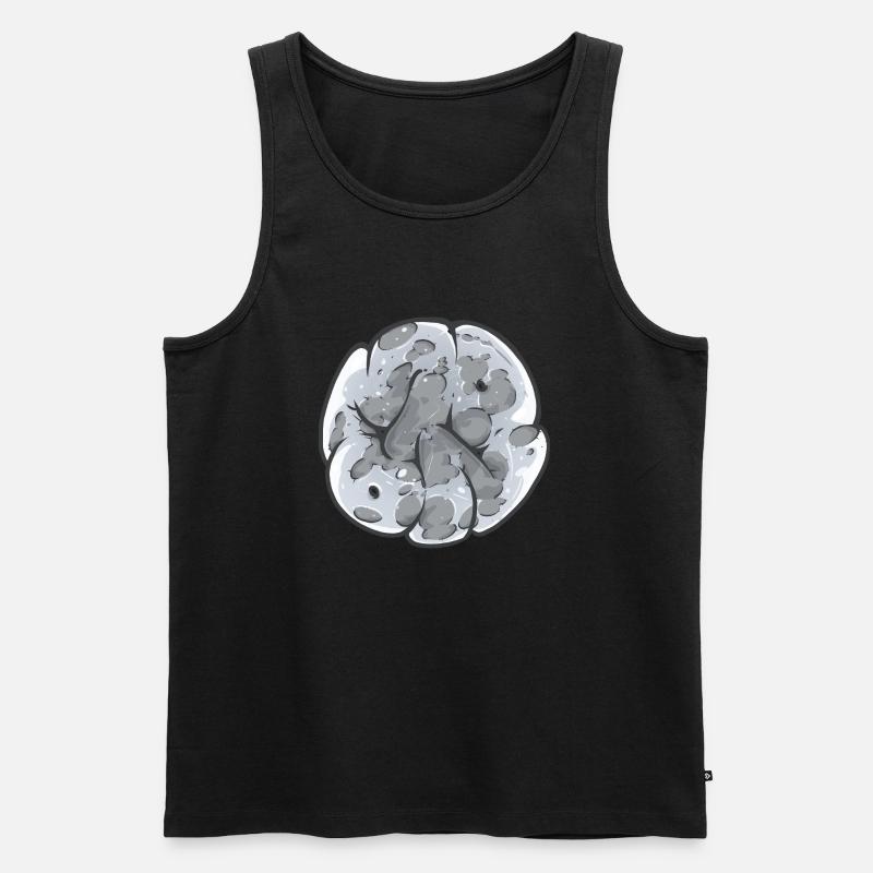 Graff Mond - Männer Premium Bio Tank Top - Schwarz