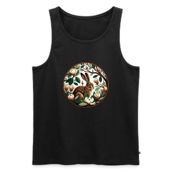 Spring Bunny - Men's Premium Organic Tank Top - black - Front - Michal (187cm)