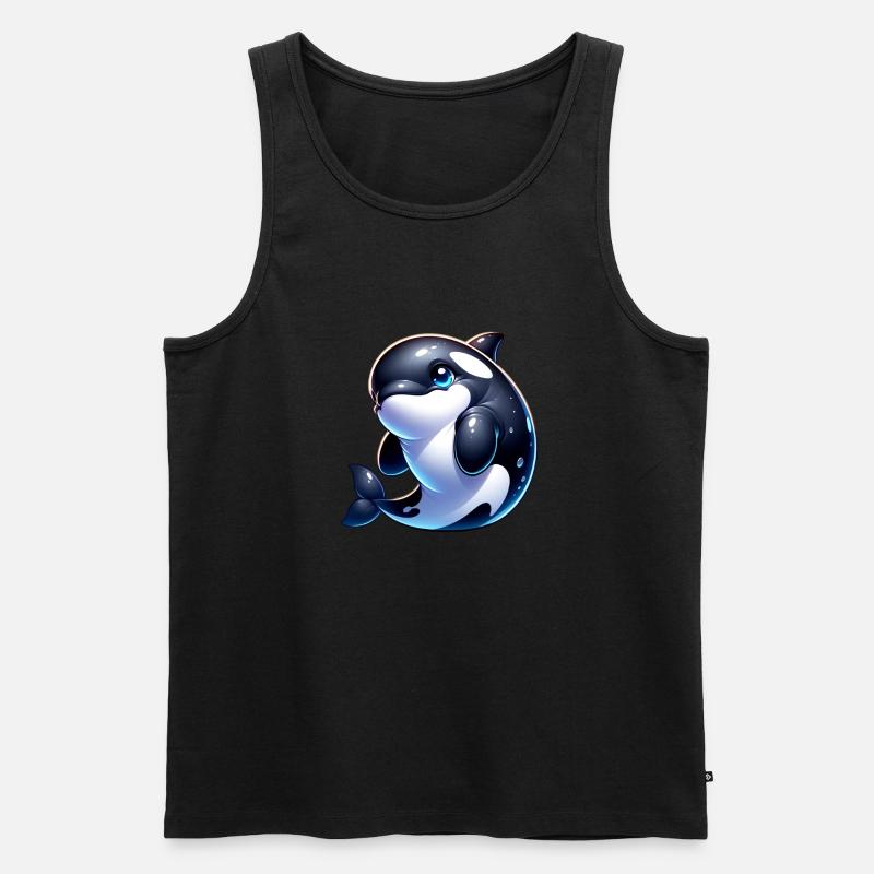 Orca Wal - Männer Premium Bio Tank Top - Schwarz
