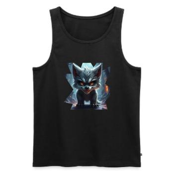 Monster 1 - Männer Premium Bio Tank Top - Schwarz - Vorne - Michal (187cm)